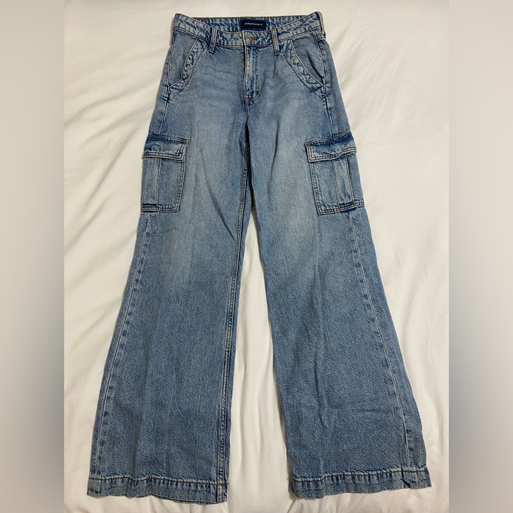 Aeropostale high rise wide leg jeans